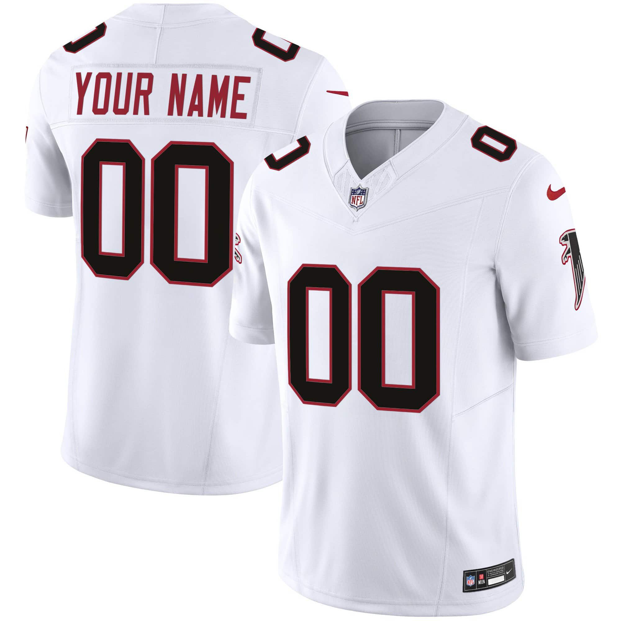 Men Atlanta Falcons White 2024 Nike Vapor Limited Custom NFL Jersey->customized nfl jersey->Custom Jersey